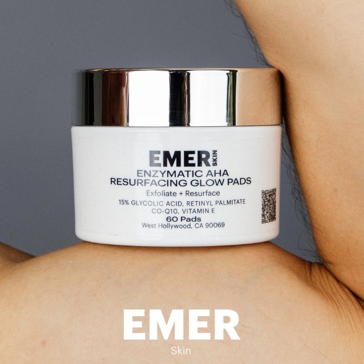 Emer Skin Enzymatic AHA Resurfacing Glow Pads (15% Glycolic Acid) - Emerage Cosmetics